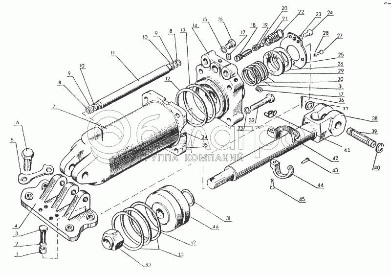 Ц100 Гідроциліндр Ц100х200